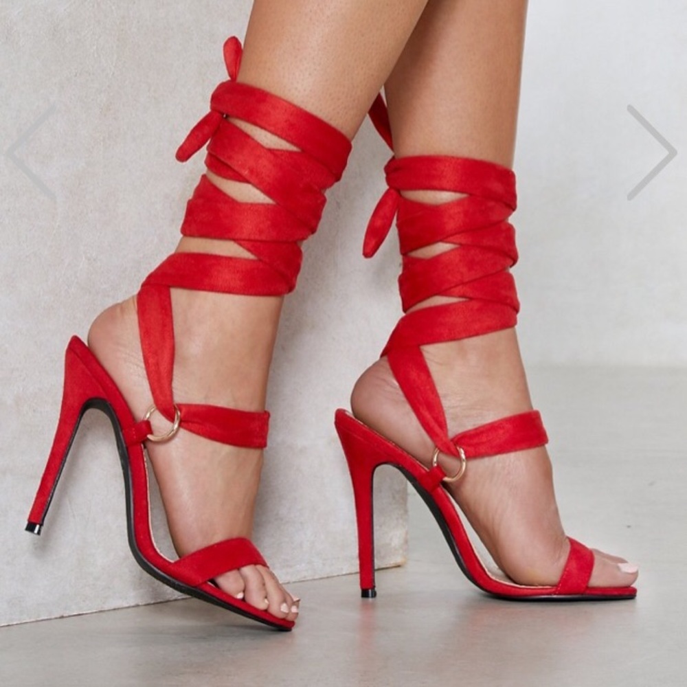 Nasty Gal Faux Suede Heel